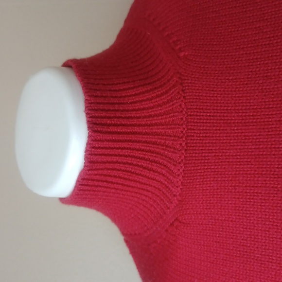 Ann Taylor red Italian Merino wool sweater size small like new - Picture 5 of 7
